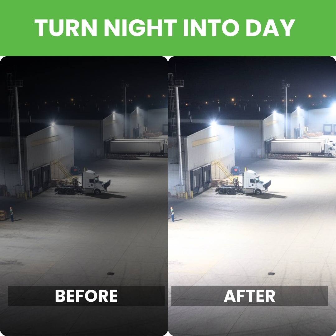 LED Flood Light - FL10 - 500W - 76000LM -  Flood Mount - Photocell Included - UL, DLC 5.1 Premium