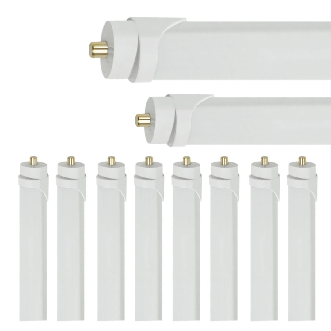 8ft 40W LED Linear Tube Light - FA8 Socket Ballast Bypass – Frosted – 10 or 20 Pack –V2 ( ETL & DLC 5.1 )