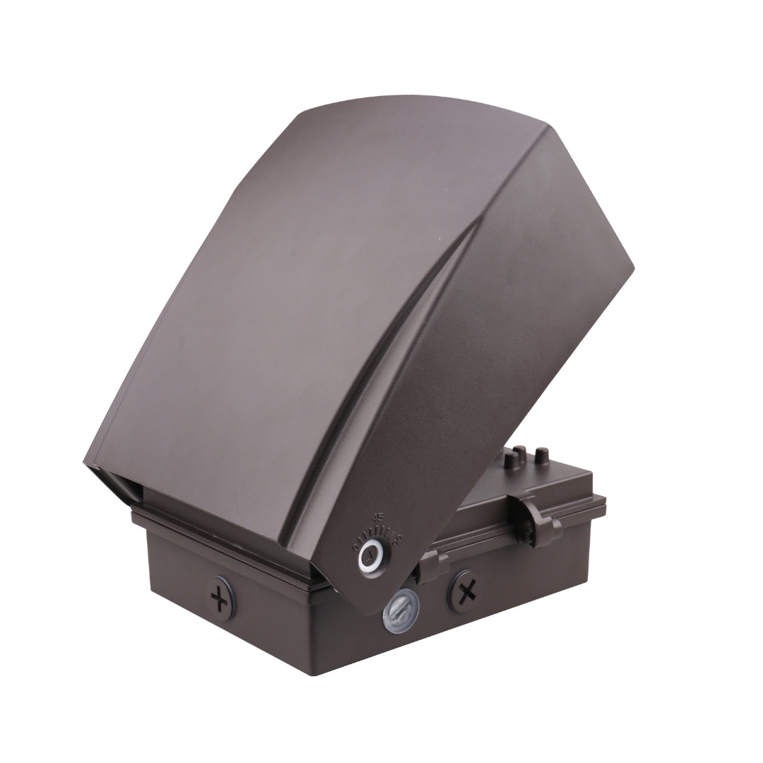 80W LED Adjustable Wall Pack Light - Full Cut Off - 147 lm/w - AWP Series - CCT Tunable - Dark Sky (UL + DLC)