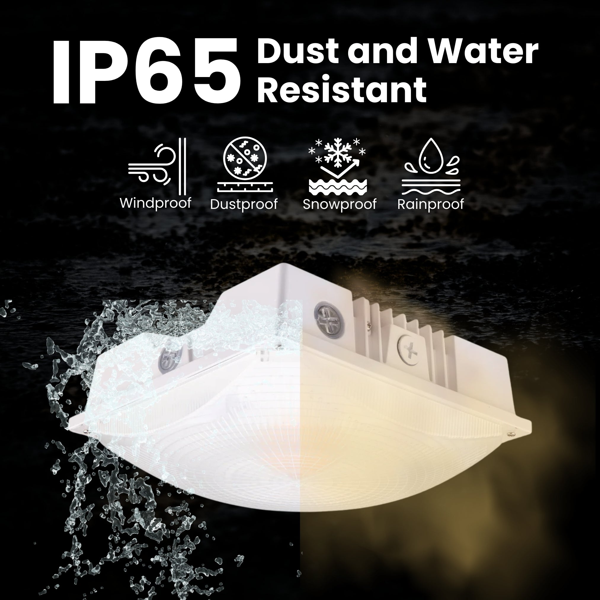 LED Canopy Light - 40W - Outdoor Parking Garage Light -  PGD - Brown - (UL+DLC 5.1)