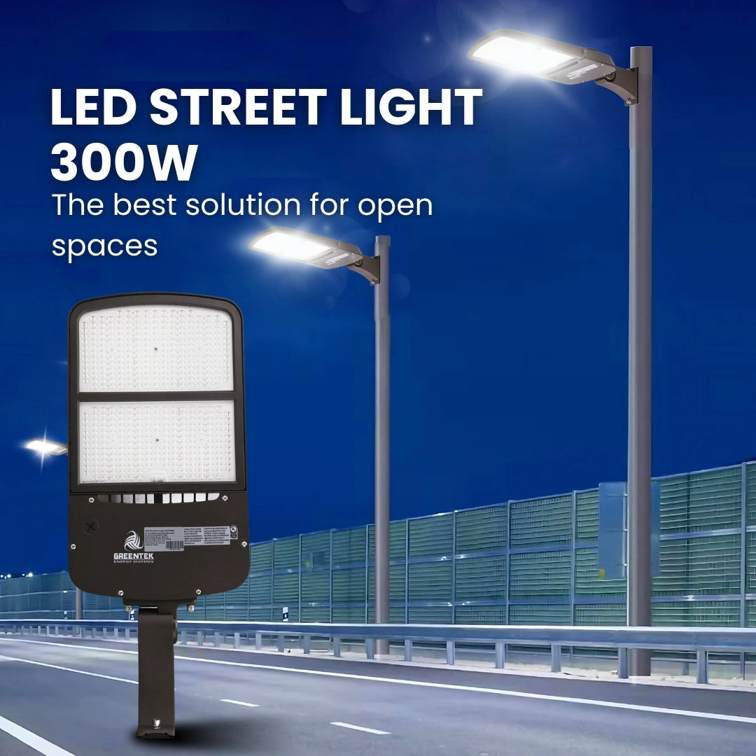 LED Street Light - 300W - 150 LM/W - CCT Tunable - Shorting Cap + 10KV Surge protection – Direct Mount - AL5 Series - High Voltage - UL+DLC 5.1 Premium
