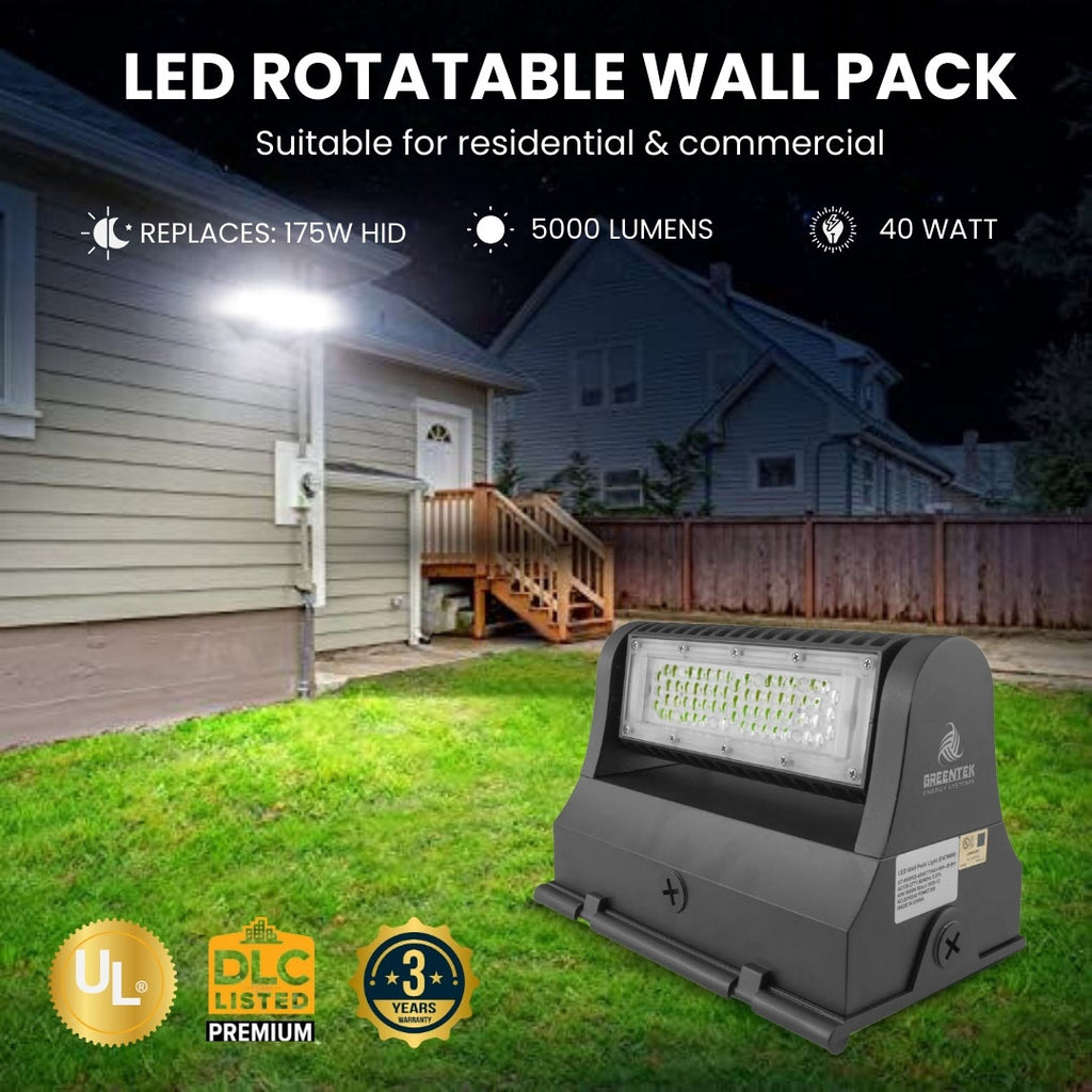 40W LED Rotatable Wall Pack | 40W LED Rotatable Wall Pack JBox In USA