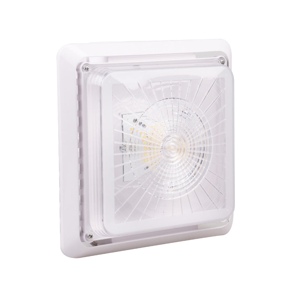 LED Canopy Light - 55W Outdoor Parking Garage Light - CCT Tunable (3000/4000/5000K) - White - (UL+DLC Listed)