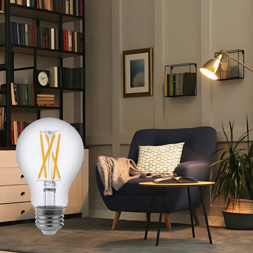 LED Filament Bulb - A19 - 60 Watt Equivalent - E26 - Dimmable