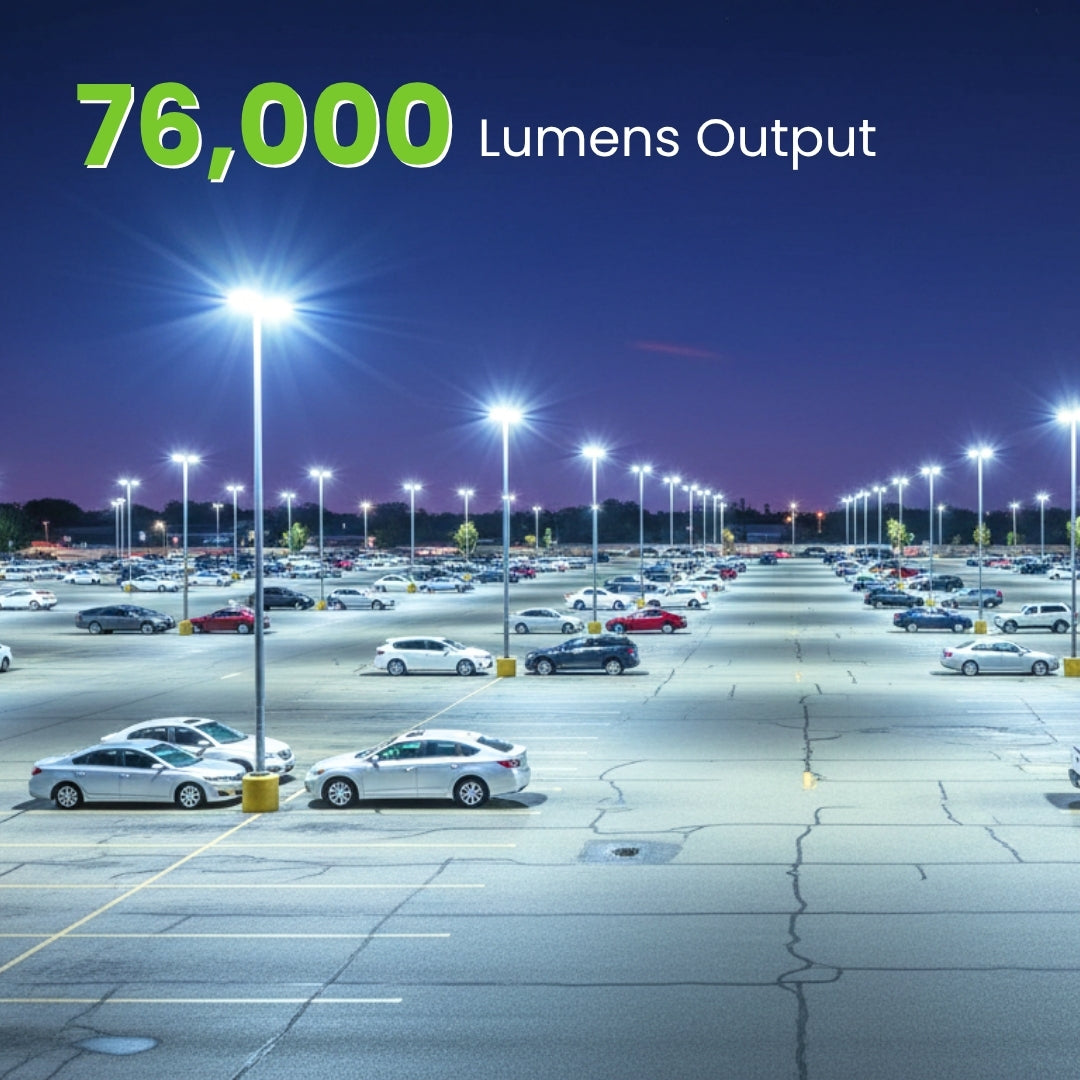 LED Flood Light - FL10 - 500W - 76000LM -  Flood Mount - Photocell Included - UL, DLC 5.1 Premium