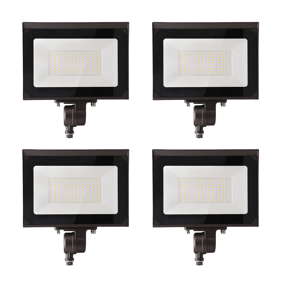 LED Flood Light - 100W - 11500LM -  Knuckle Mount - Landscape - (UL)