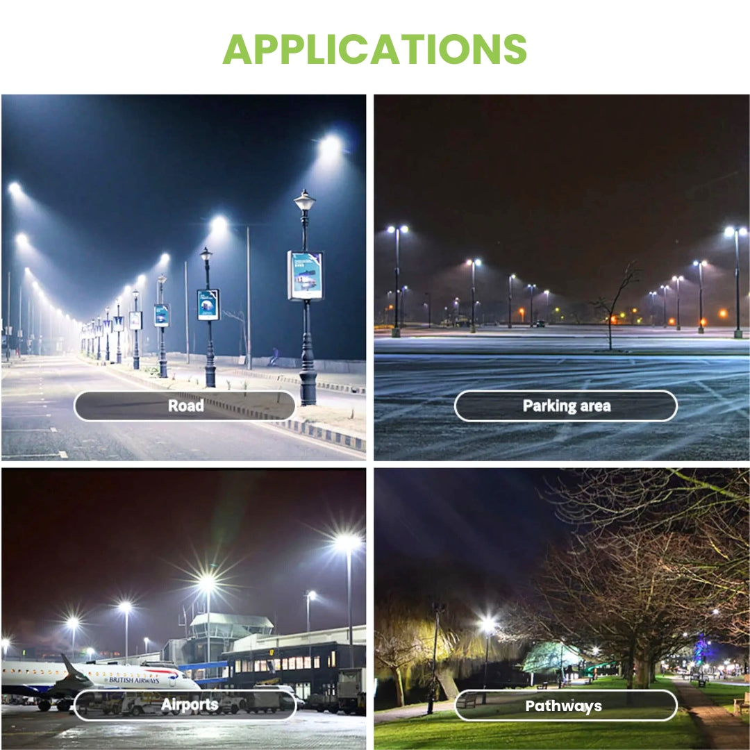 LED Street Light - 300W - 40,500 Lumens - Shorting Cap - Slip Fitter Mount - AL2 Series - UL DLC (White)