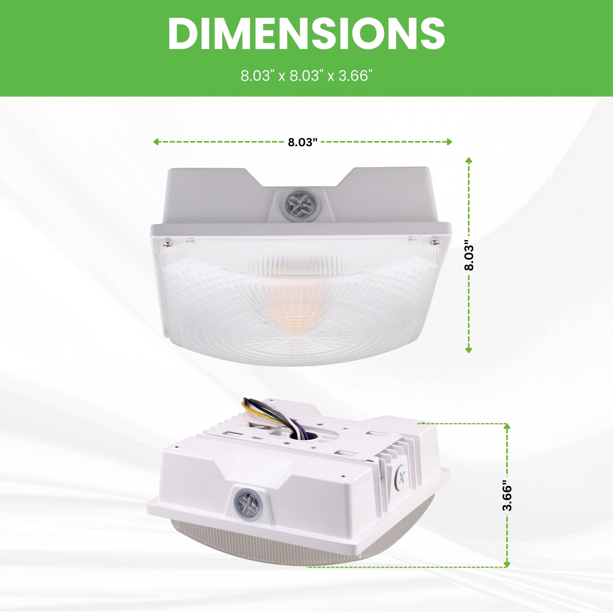 LED Canopy Light - 40W - Outdoor Parking Garage Light -  PGD - Brown - (UL+DLC 5.1)