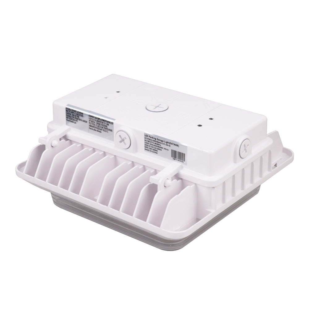 LED Canopy Light - 55W Outdoor Parking Garage Light - CCT Tunable (3000/4000/5000K) - White - (UL+DLC Listed)