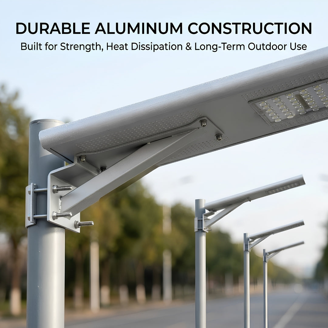 40W All-in-One Solar Street Light with PIR Motion Sensor | 4000-4300 Lumens