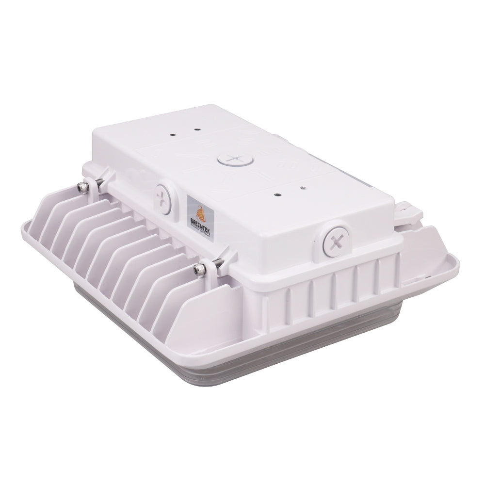 LED Canopy Light - 55W Outdoor Parking Garage Light - CCT Tunable (3000/4000/5000K) - White - (UL+DLC Listed)