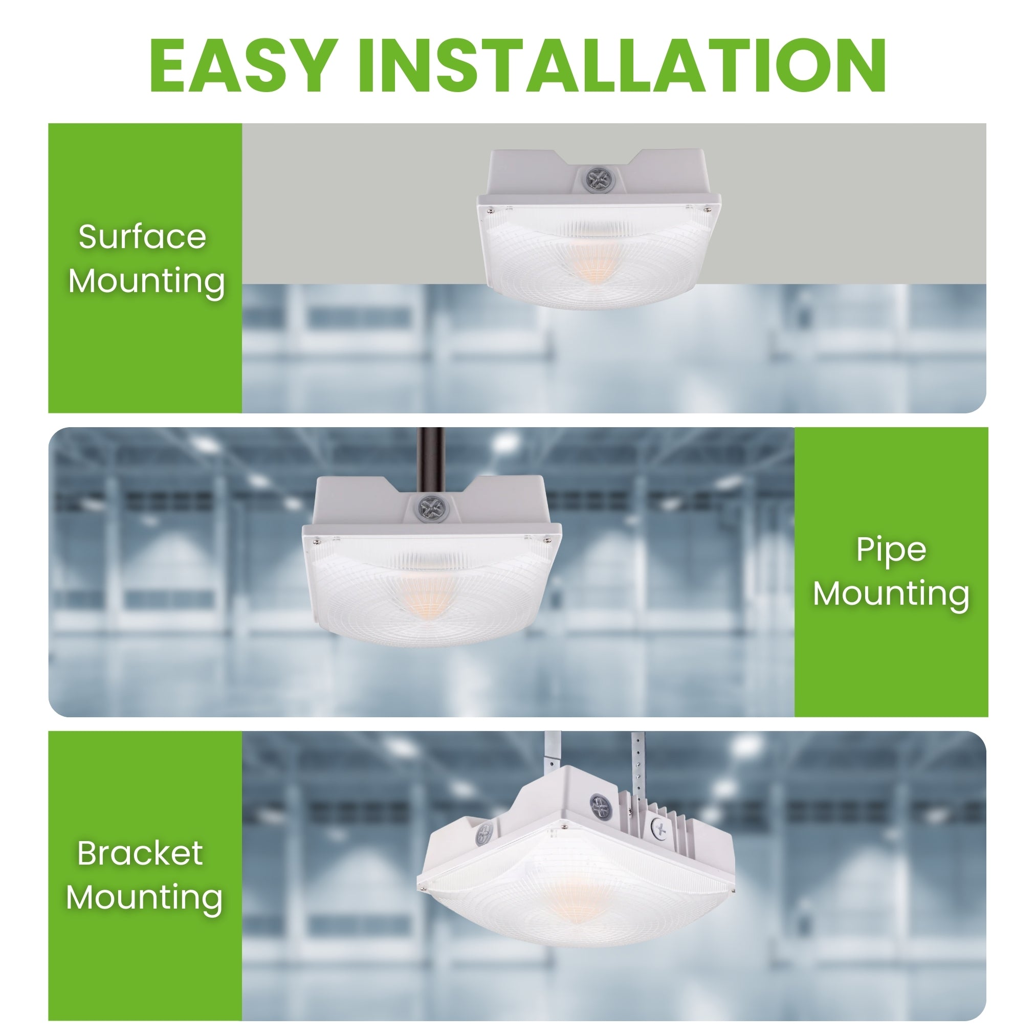 LED Canopy Light - 40W - Outdoor Parking Garage Light -  PGD - Brown - (UL+DLC 5.1)