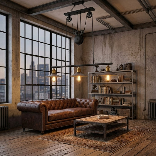 Island Pendant Light Industrial Rustic Suspension Iron 3 Light Black Kitchen Fixture