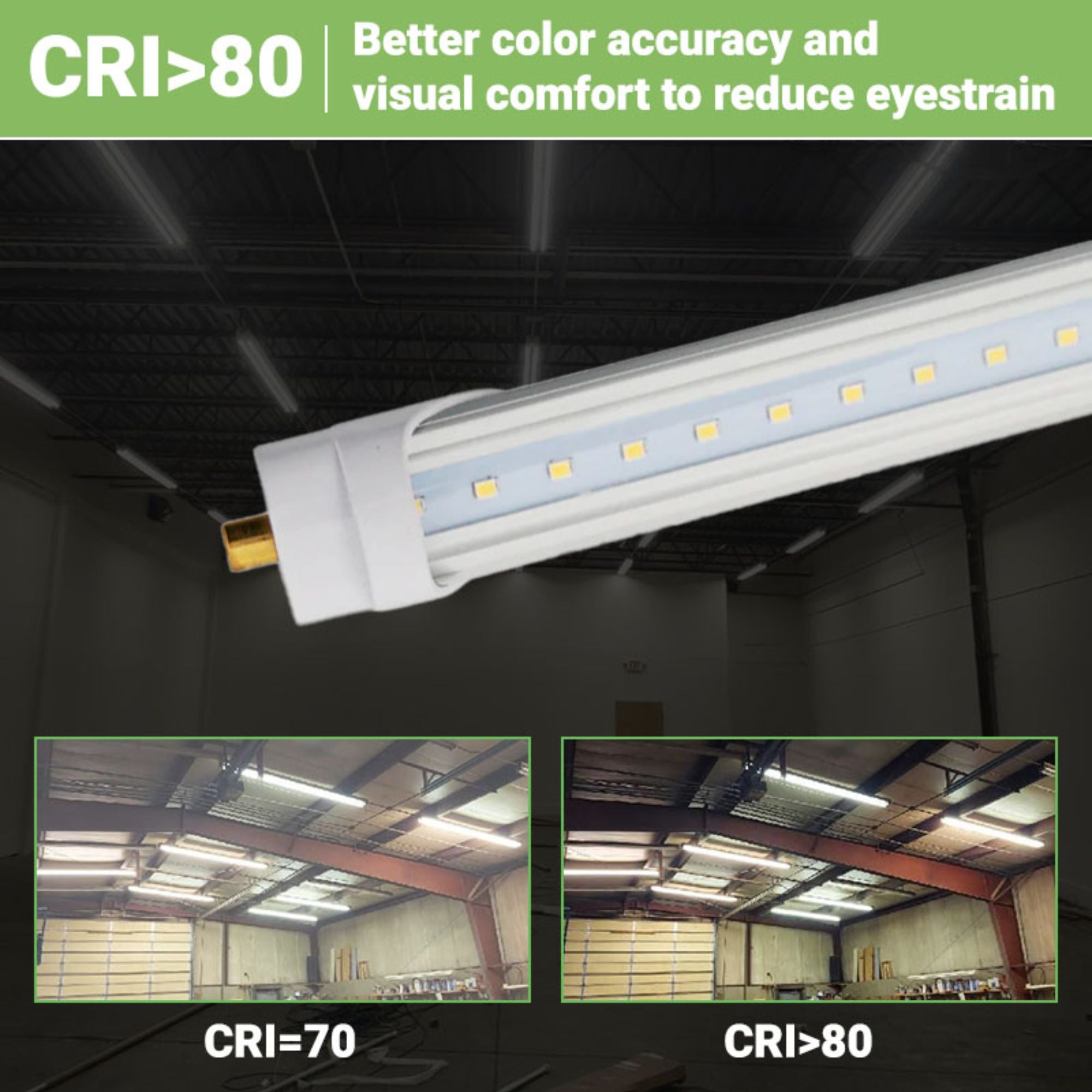 8ft 40W LED Linear Tube - Fa8 Socket - Bypass - (ETL)