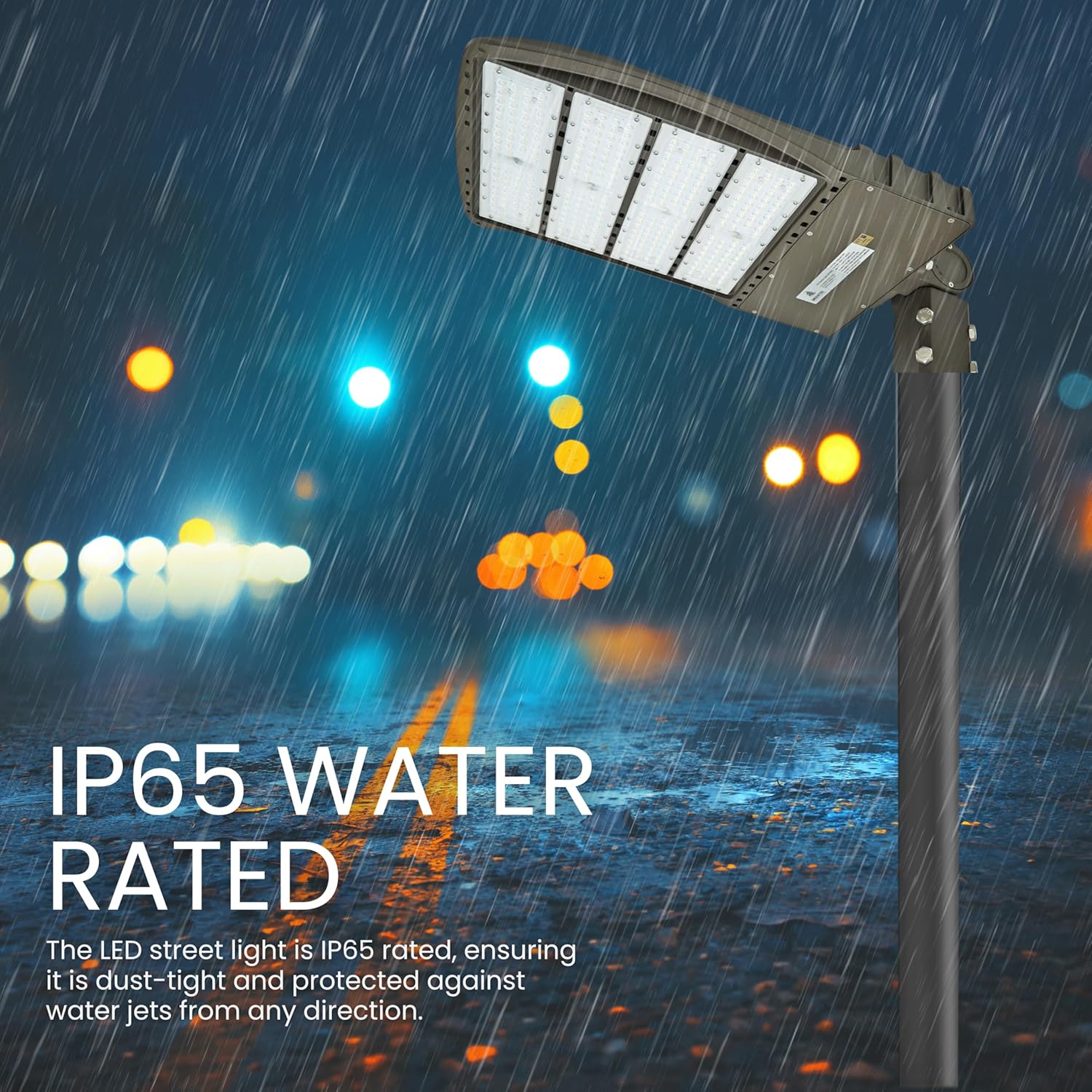 LED Street Light - 240W - Outdoor LED Luminaire Slip Fitter Mount  - With Shorting Cap