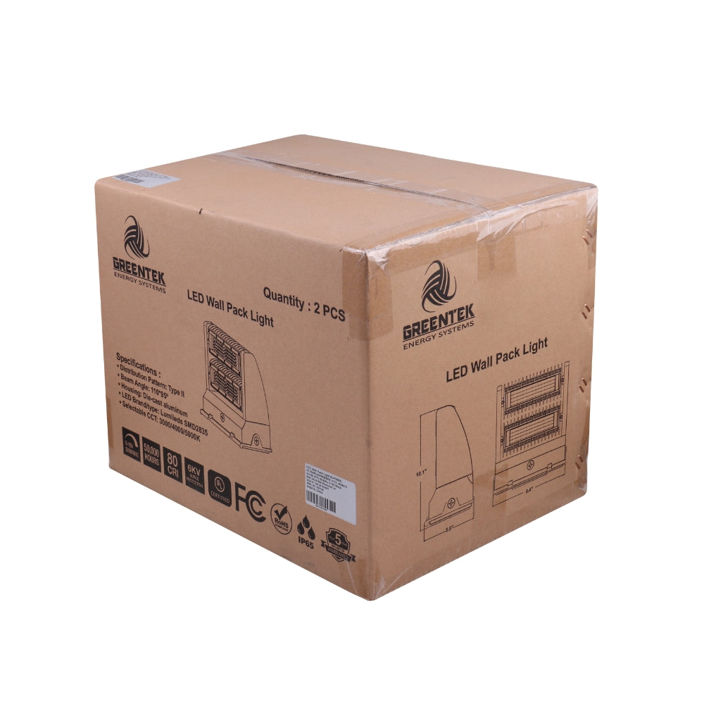 LED Rotatable Wall Pack w/ JBox- 80W - Tunable CCTs - RWP3 (UL+DLC)