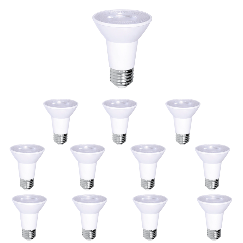 LED PAR20 - 7W - 500lm - 40° - Dimmable - 12 Pack - UL