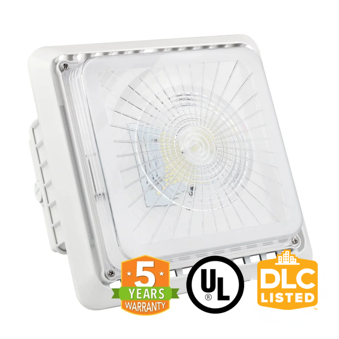 40W LED Canopy Garage Light - 5,151 Lumens - LED Parking Garage Light  - PG02 - UL + DLC 5.1 Premium