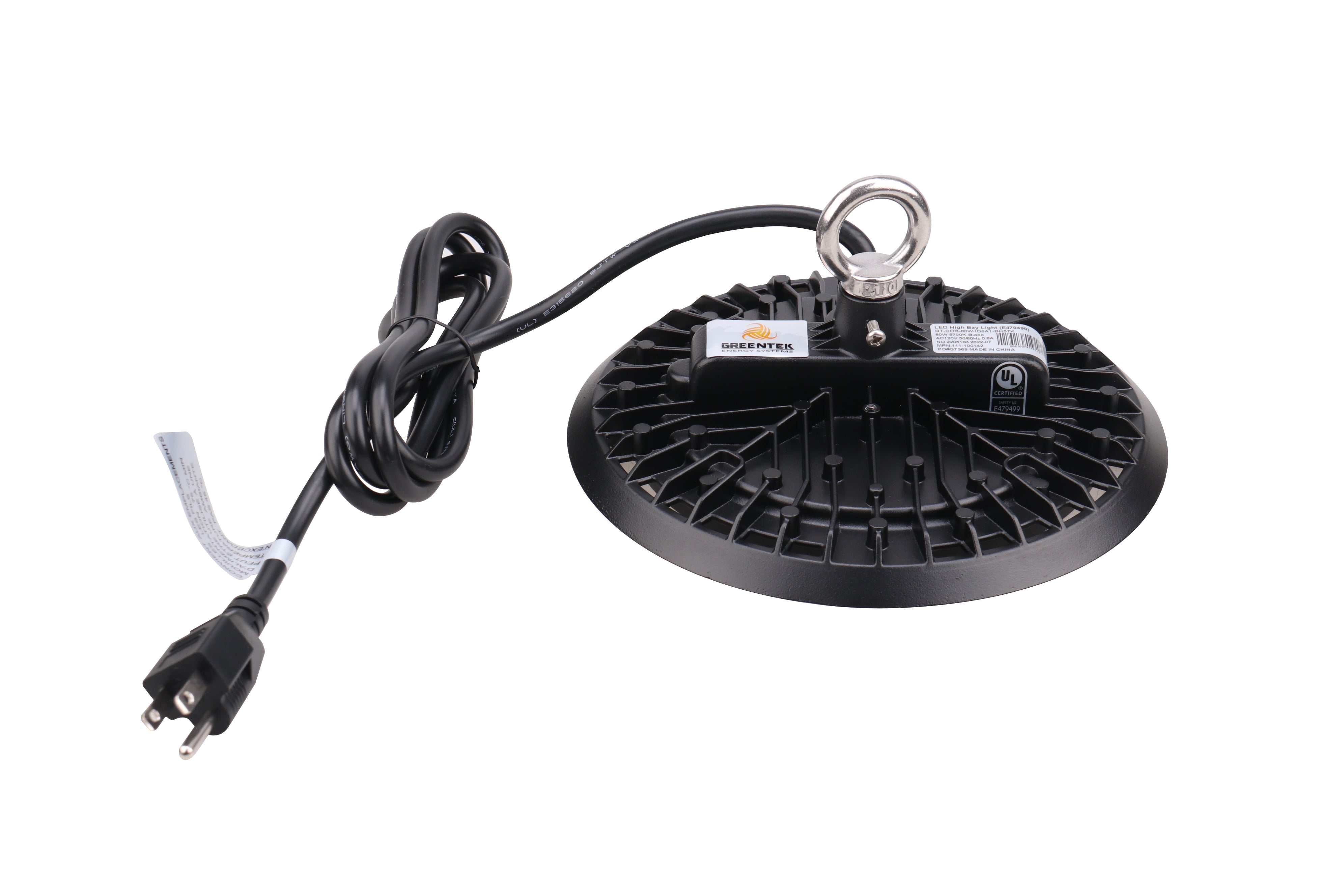 LED High Bay - 80W - 8,800 Lumens - Slim UFO - Hook Mount - UFO Series - UL