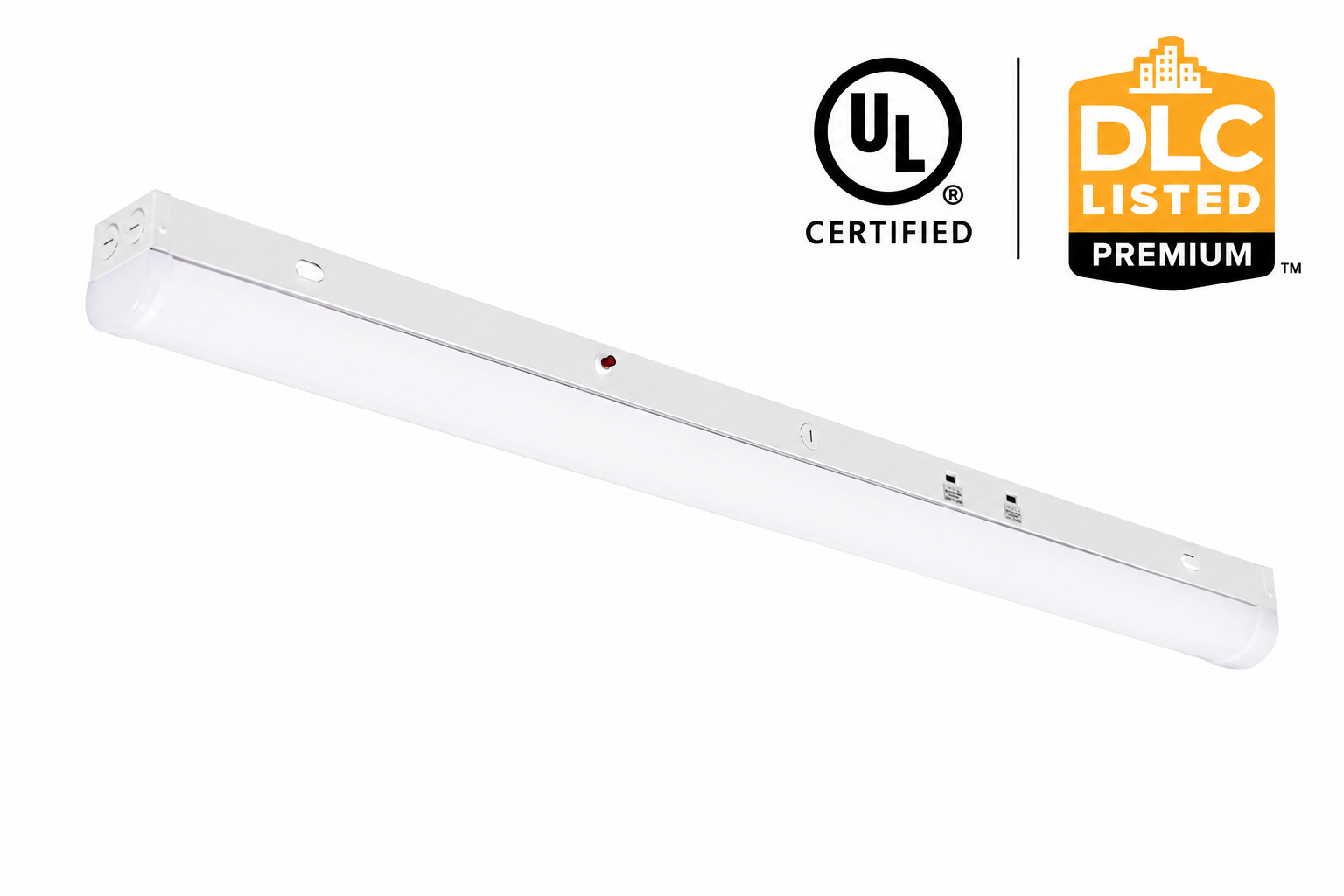 4FT LED Strip Light Fixture - 40W/30W/20W Selectable Wattage - 3000K/4000K/5000K Selectable CCT - UL + DLC