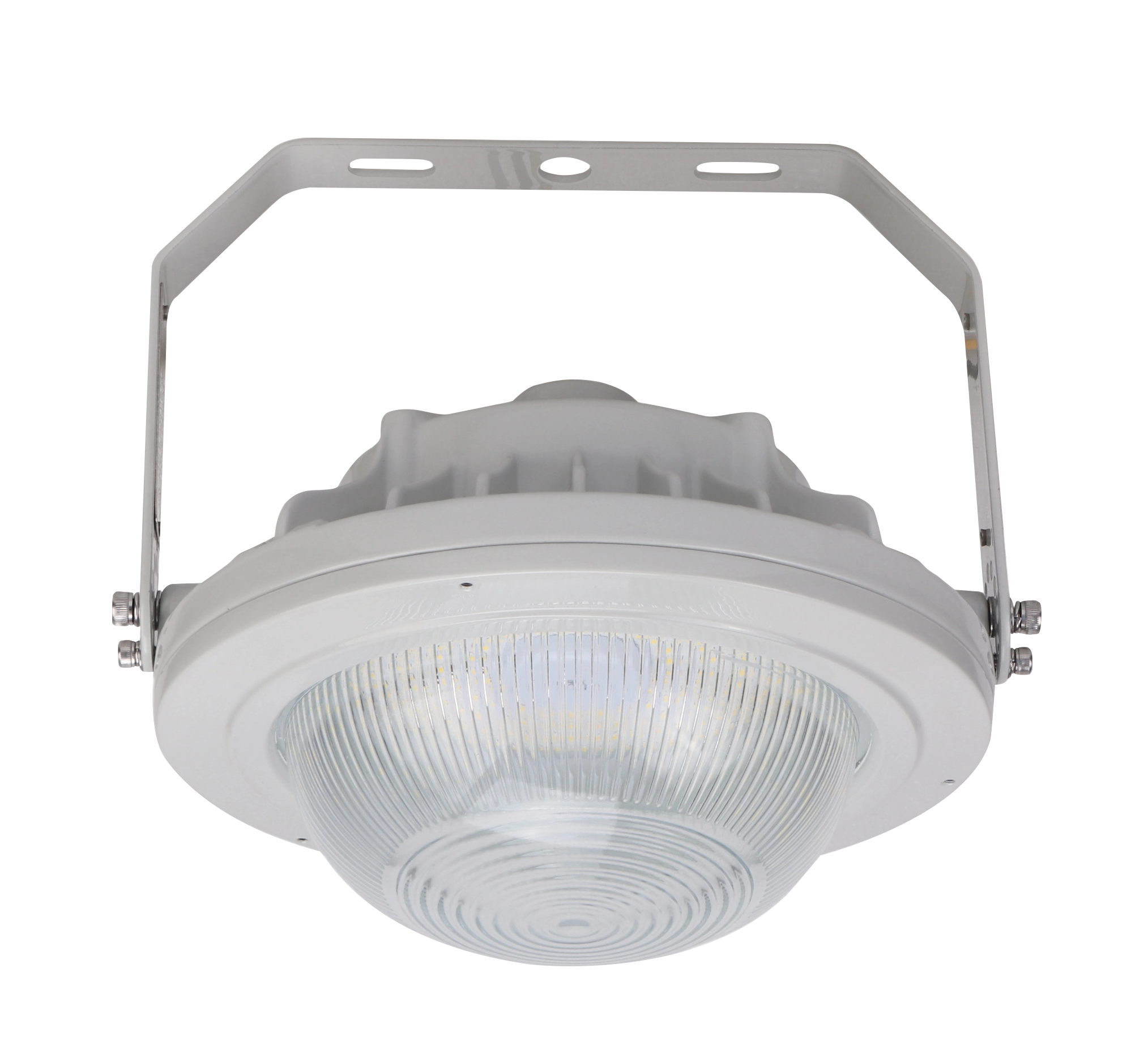 60W LED Explosion Proof Light – 5000K – AC100-277V – Clear Striped Glass Globe – Industrial Hazardous Location Fixture