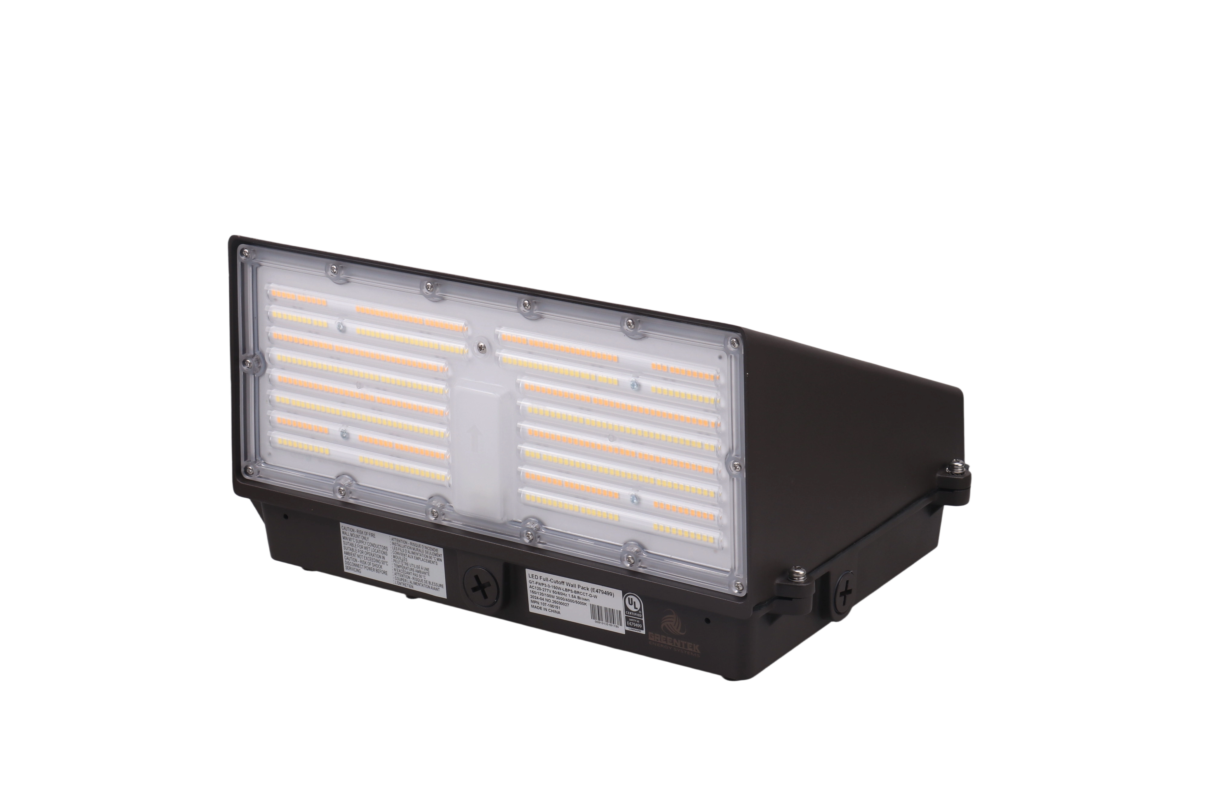 LED Wall Pack Light - Full Cutoff - Wattage Selectable (150W/120W/100W) - CCT Tunable - Dark Sky - Photocell Included - Surge Protective Device - DLC Listed