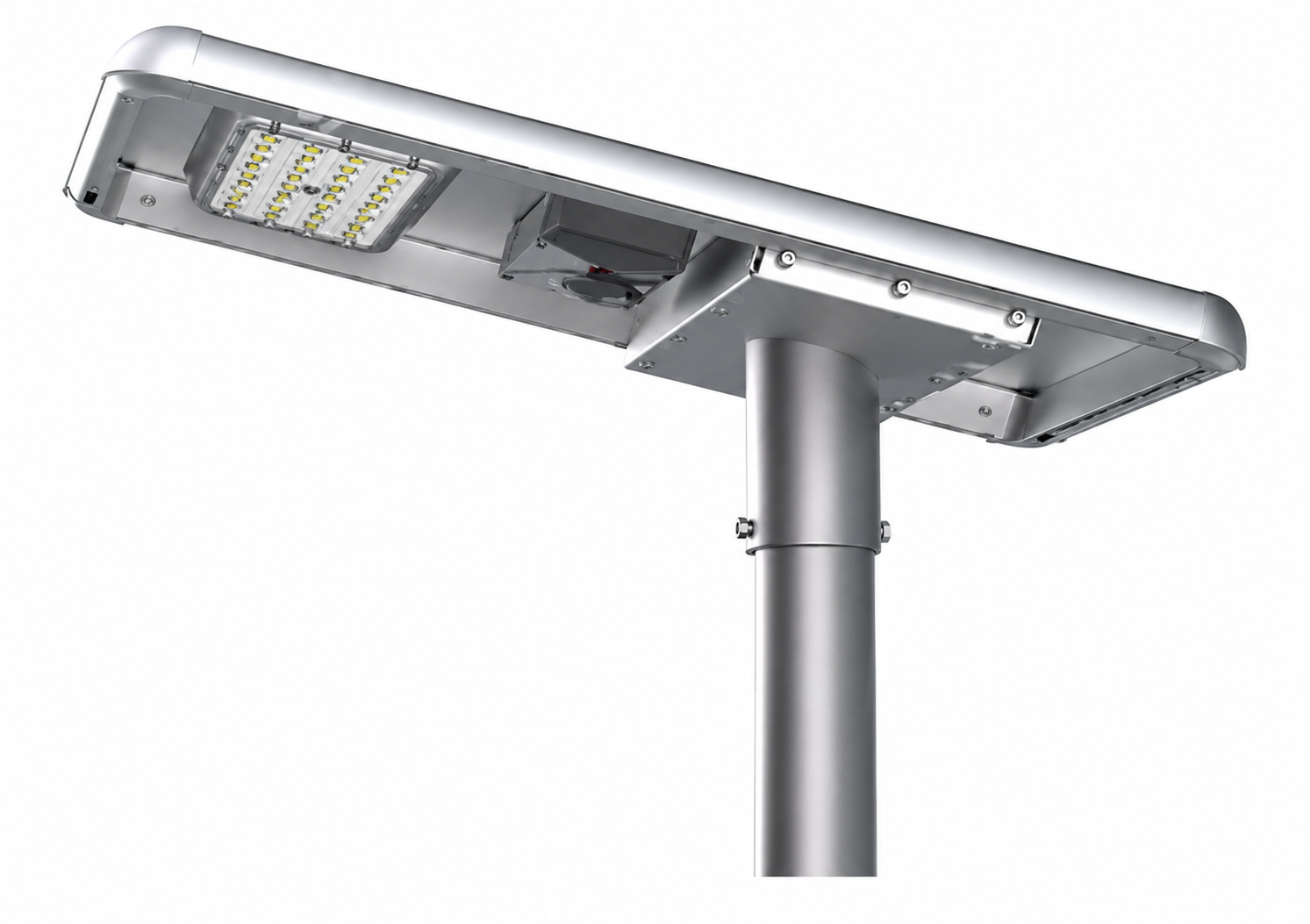 40W  Raptor Solar LED Street Light - 5000 Lumens - 5700K - IP65 Waterproof with Li-ion Battery