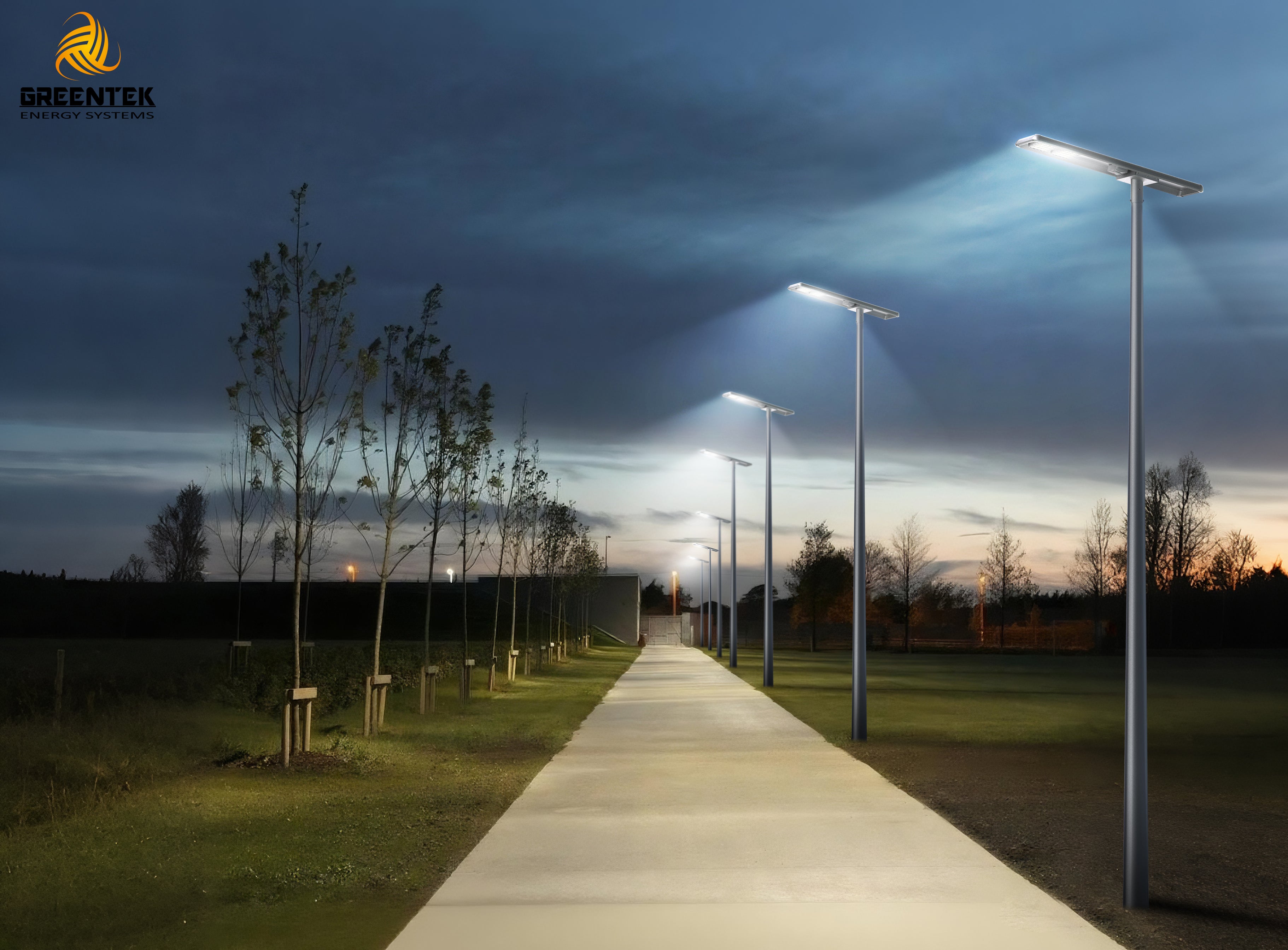 80W Raptor Solar LED Street Light -9600 Lumens - 5700K IP65 Waterproof with Li-ion Battery
