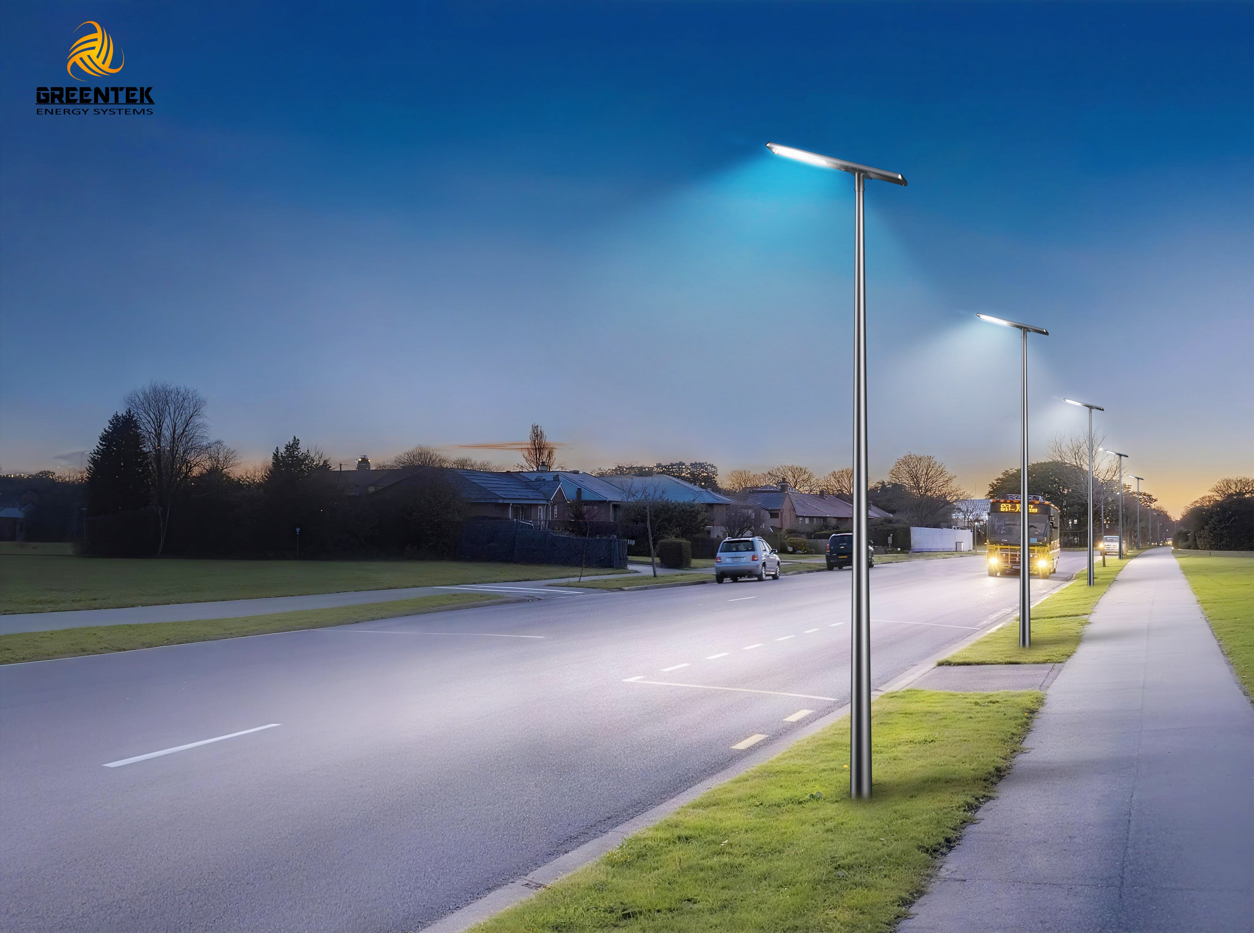 100W Raptor Solar LED Street Light - 12000 Lumens - 5700K Daylight - IP65 Waterproof - High Output - Li-ion Battery