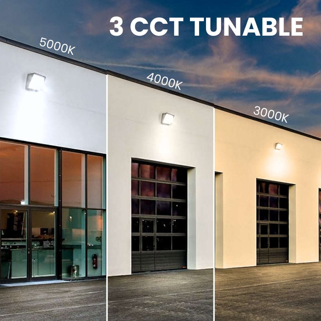 LED Wall Pack Light - Wattage Tunable (80W/60W/40W) - Selectable CCT - Photocell Included - SWP5 - Forward Throw - UL + DLC 5.1 Premium Listed