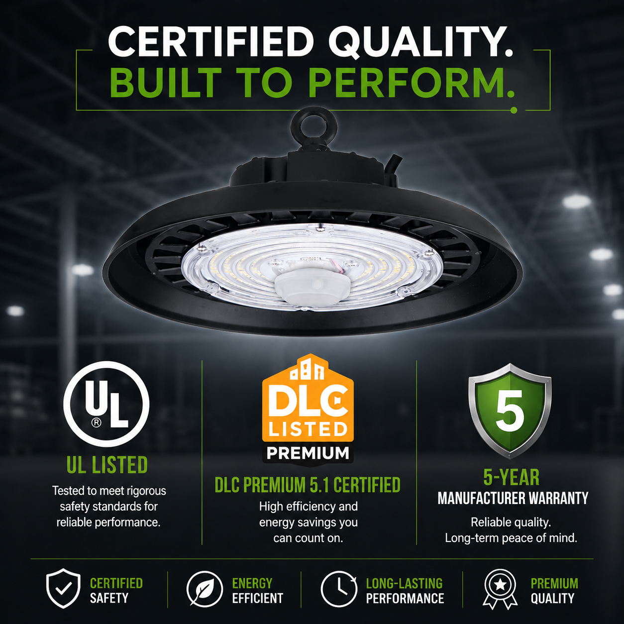 DLC and UL certified 