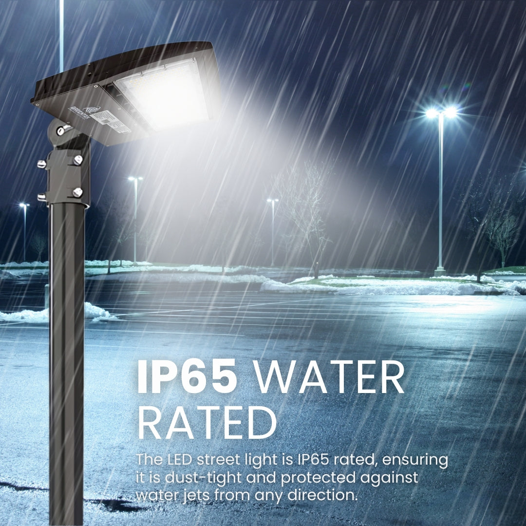 LED Street Light - 100W - 163 LM/W - 16,300 Lumens - Shorting Cap - Slip Fitter Mount - AL4 Series - UL+DLC 5.1