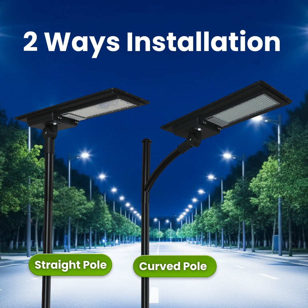 Street Light Straight Pole vs Curved Pole Street Light