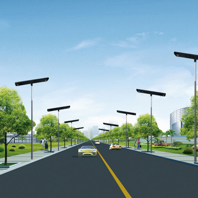 LED Solar Pathway And Street Light with 55W Solar Panel and Remote Control - 12,000 Lumens