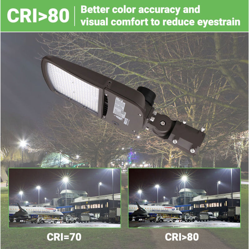 LED Street Light - 100W - 14,200 Lumens - Shorting Cap - Slip Fitter Mount - AL5 Series - UL+DLC 5.1