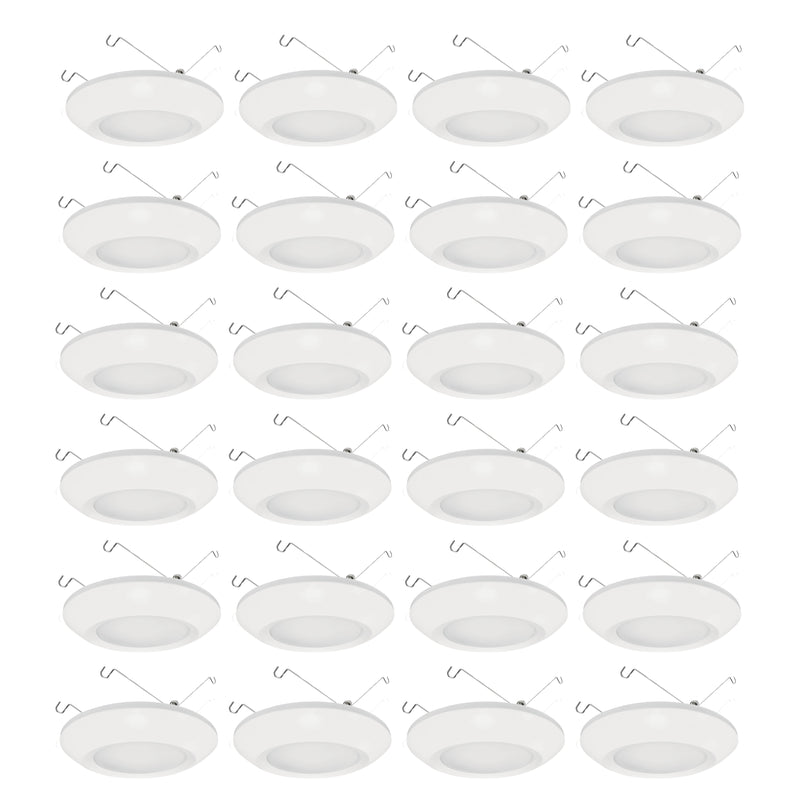 LED 6" Disk Light - 15W - 1100 LM - 24 Pack - Selectable 5 CCTs - Triac Dimming - ETL & ES