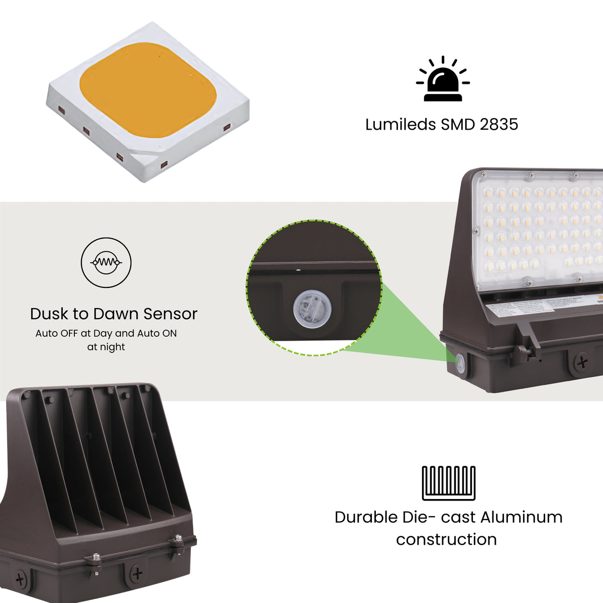 LED Wall Pack Light | Wattage Selectable Dark Sky LED Wall Pack Light ...