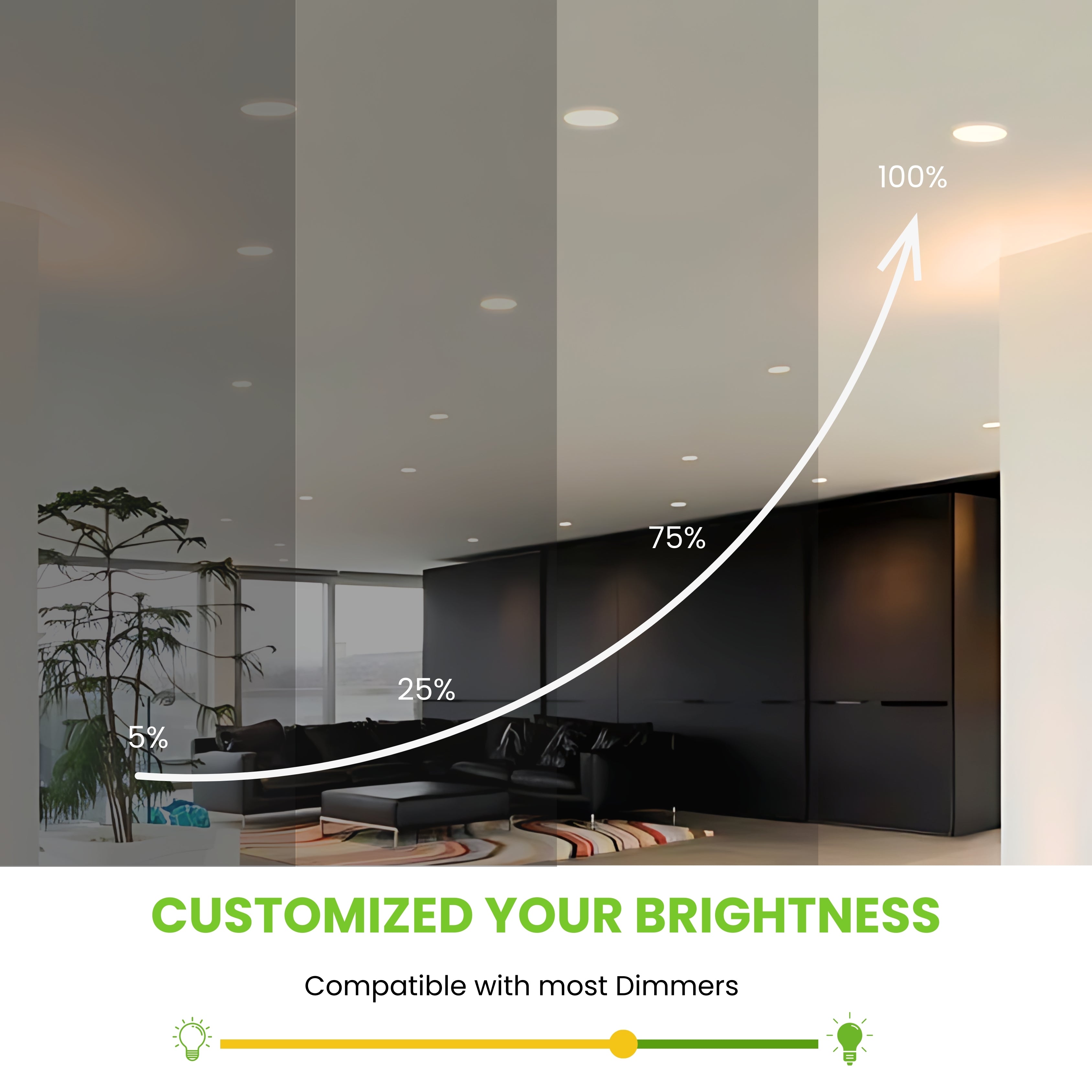 LED Recessed Downlight - 6 inch - 15W - 24 Pack -  Selectable 5 CCTs - Triac Dimming - ETL & ES