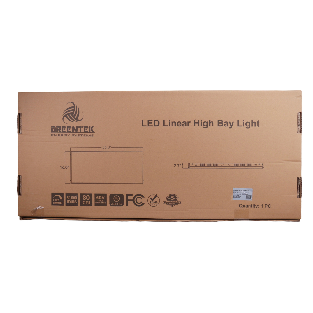 LED Linear High Bay - 220W - LHBT - Tunable CCT 5000K/4000K - 3ft - Chain Mount - UL+DLC 5.1 Premium