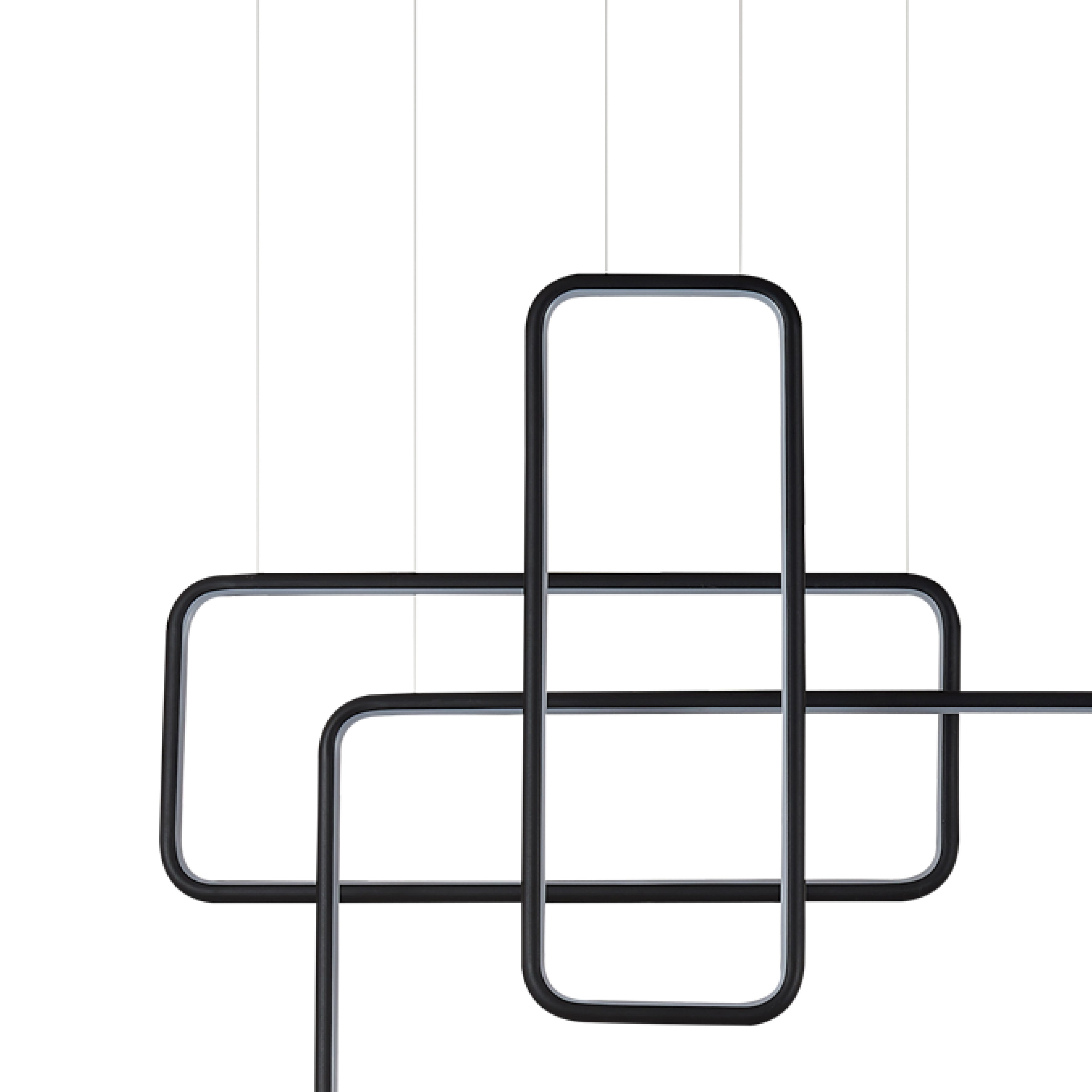 150W Modern Chandelier LED Rectangular Suspension Light - Contemporary Ceiling Fixture