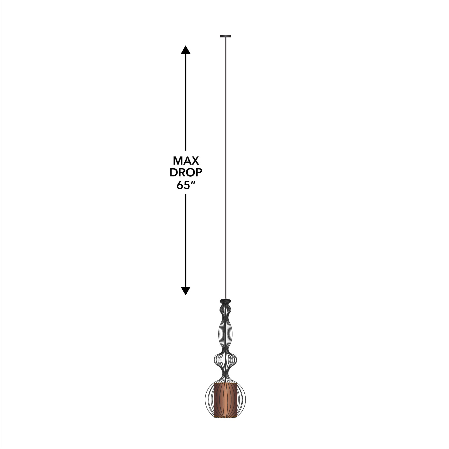 Modern Black Wire Frame Pendant Light with Diffuser – E26/E27 Hanging Ceiling Fixture