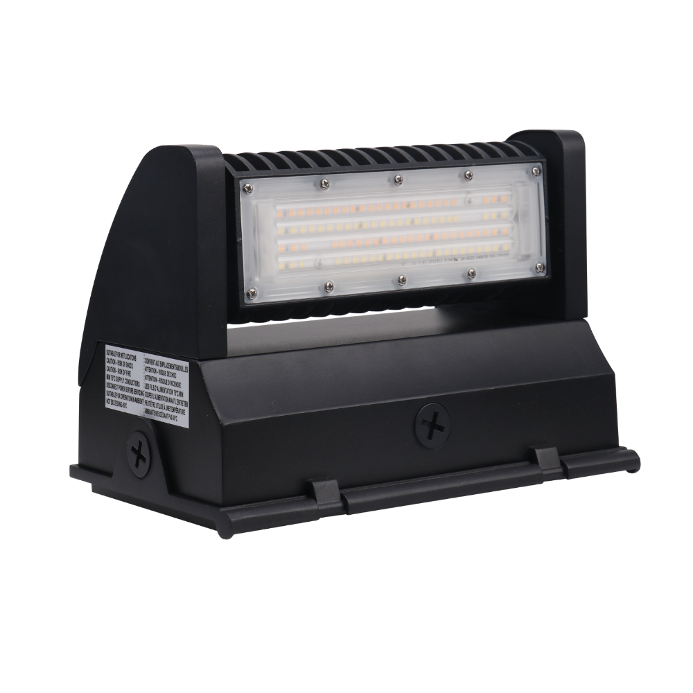 Adjustable LED Wall Pack w/ JBox- 40W - Tunable CCTs - RWP3 - DC Photocell Included - (UL+DLC 5.1 Premium)