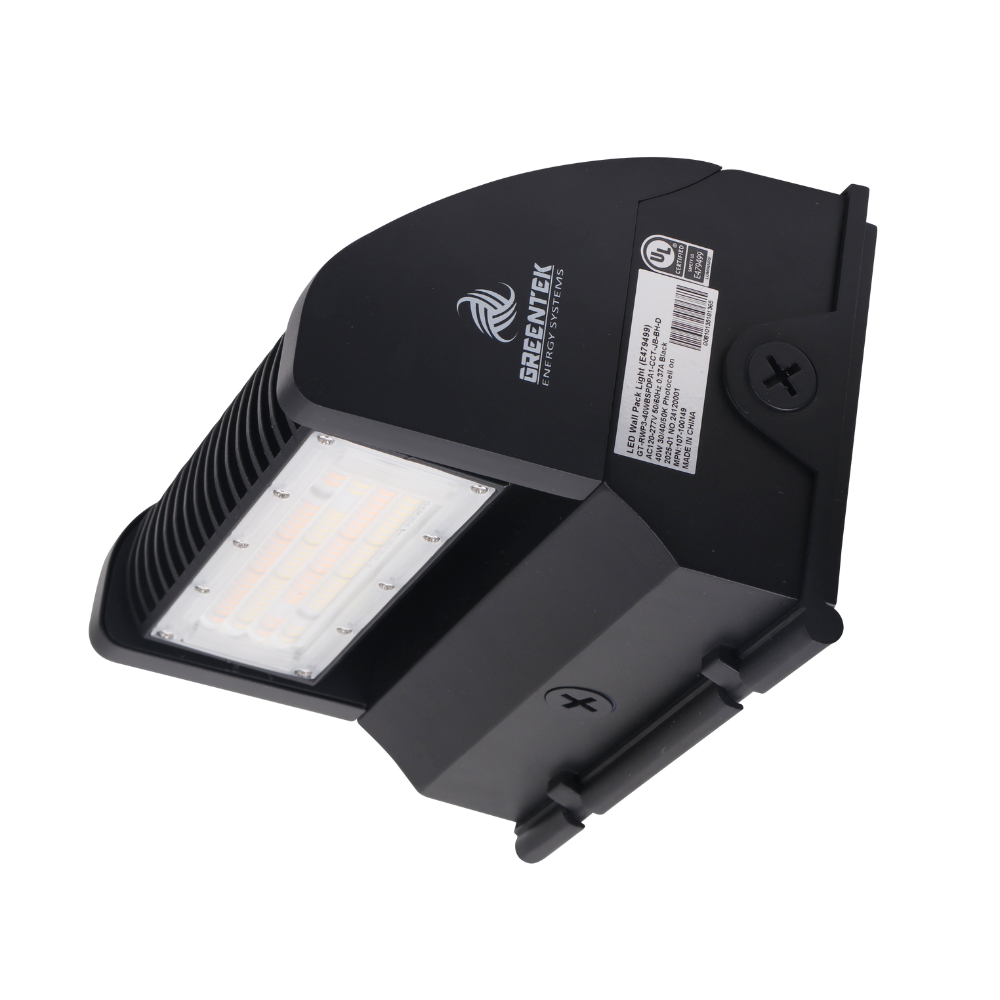 Adjustable LED Wall Pack w/ JBox- 40W - Tunable CCTs - RWP3 - DC Photocell Included - (UL+DLC 5.1 Premium)