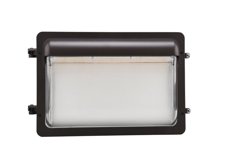 LED Slim Wall Pack Light - 60W - Wattage Selectable - 7980 Lumens - Photocell Included - SLWP - Forward Throw - DLC 5.1 Listed