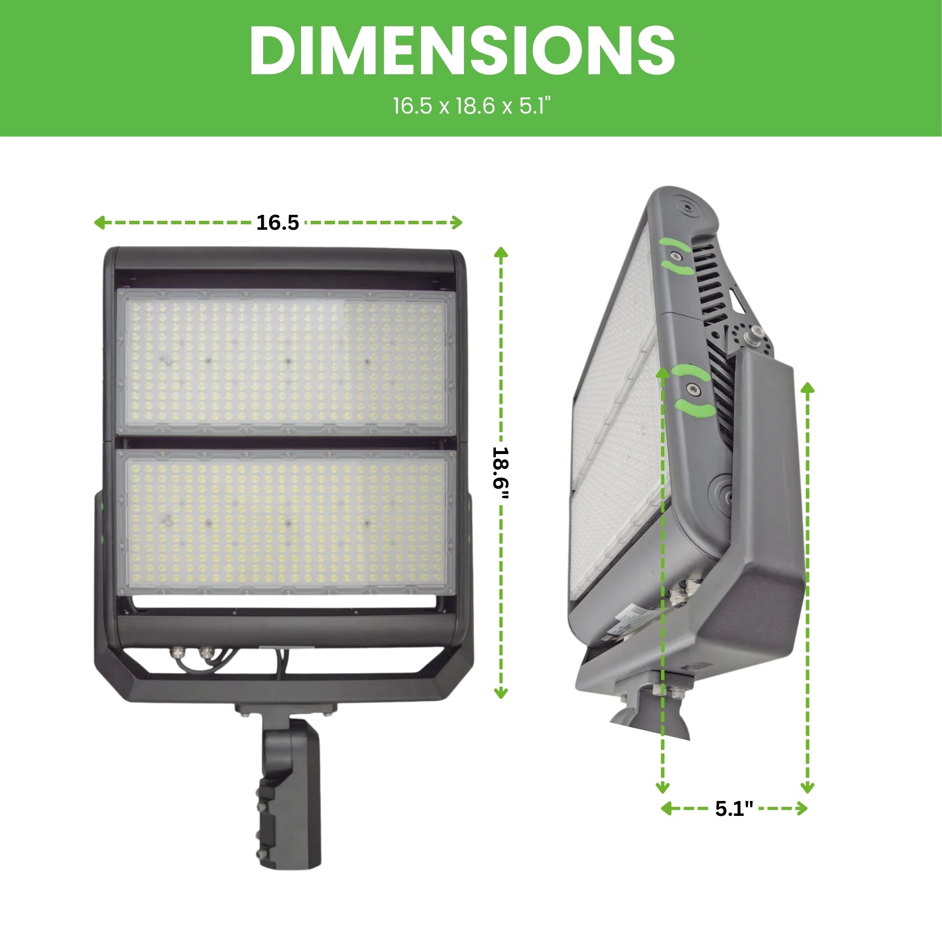 500W LED High Mast Light - 67,500 Lumens - 5 Year Warranty