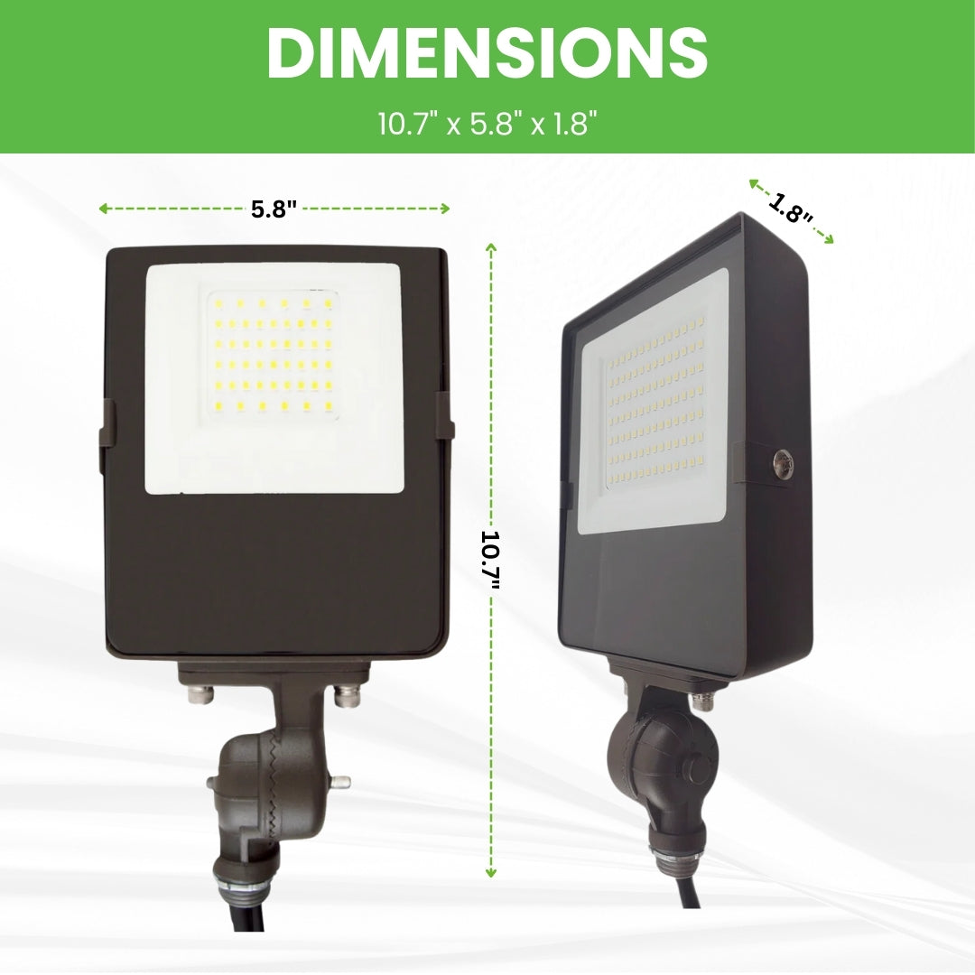 LED Flood Light - FL3 - 35W - 4317lm - Knuckle Mount - Landscape- (UL+DLC)