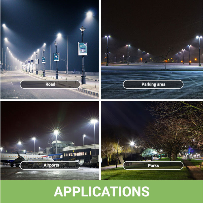 LED Street Light - 100W - 14,200 Lumens - Shorting Cap - Slip Fitter Mount - AL5 Series - UL+DLC 5.1