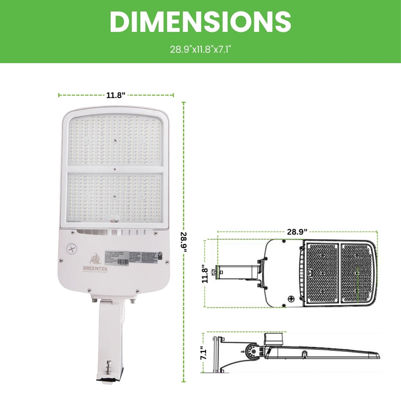 LED Street Light - 300W - 44,820 Lumens - Shorting Cap - Direct Mount - AL5 Series - White - UL+DLC 5.1