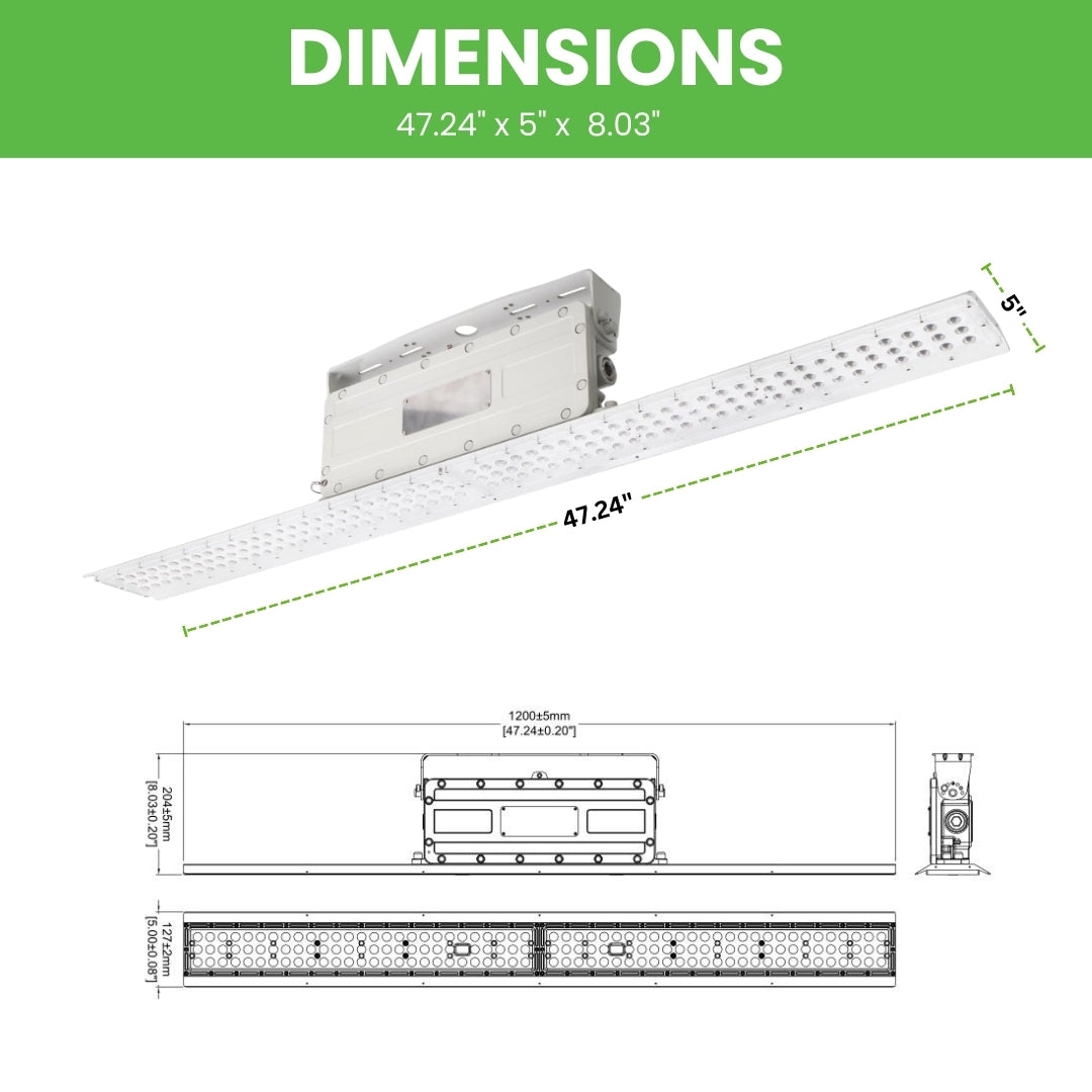 120W LED Explosion Proof Light for Class I Division 2 Hazardous Locations - S2 - 19577 Lumens - HID Equivalent