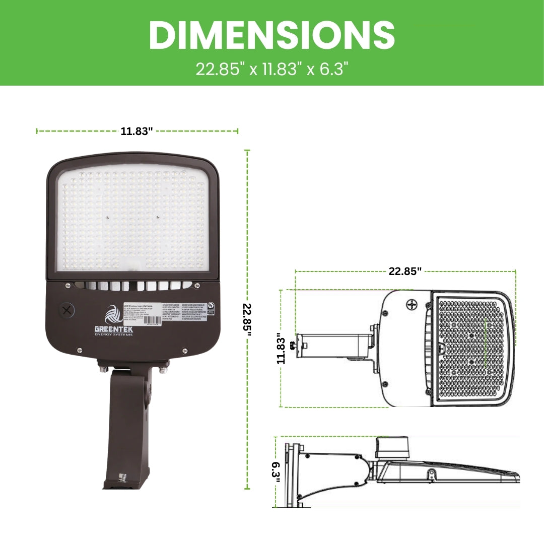 LED Street Light - 150W - 22,200 Lumens - Shorting Cap - Direct Mount - AL5 Series - High Voltage - UL+DLC 5.1